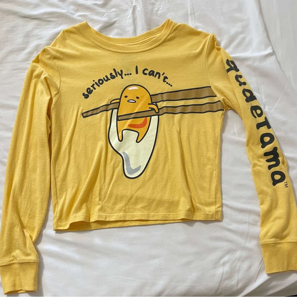 Sanrio Yellow Gudetama Long Sleeve Tee